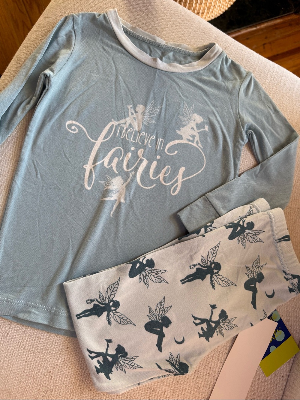 Kickee Pants Blue 'I Believe in Fairies' Pajama Set